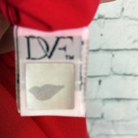 DIANE VON FURSTENBURG DVF Bevin 3/4 Sleeve Dress Cherry Red 8 Old Money Office - Picture 10 of 16